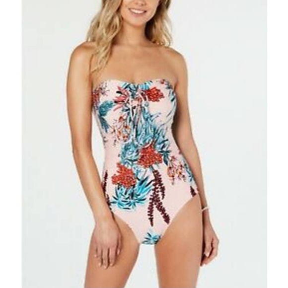 NWT Tommy Hilfiger One-piece Floral Swimsuit - Picture 1 of 16